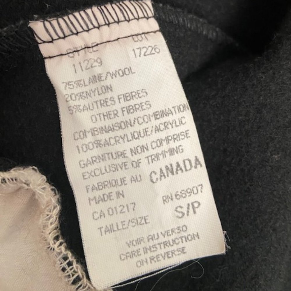 le chateau Black Wool Blend Jacket Size S - Picture 8 of 8